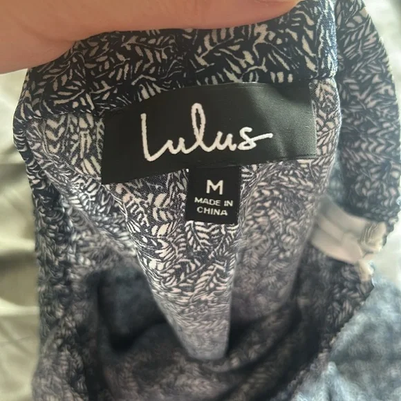 Lulu's Navy and White Wrap Maxi Skirt - Medium - Picture 6 of 7